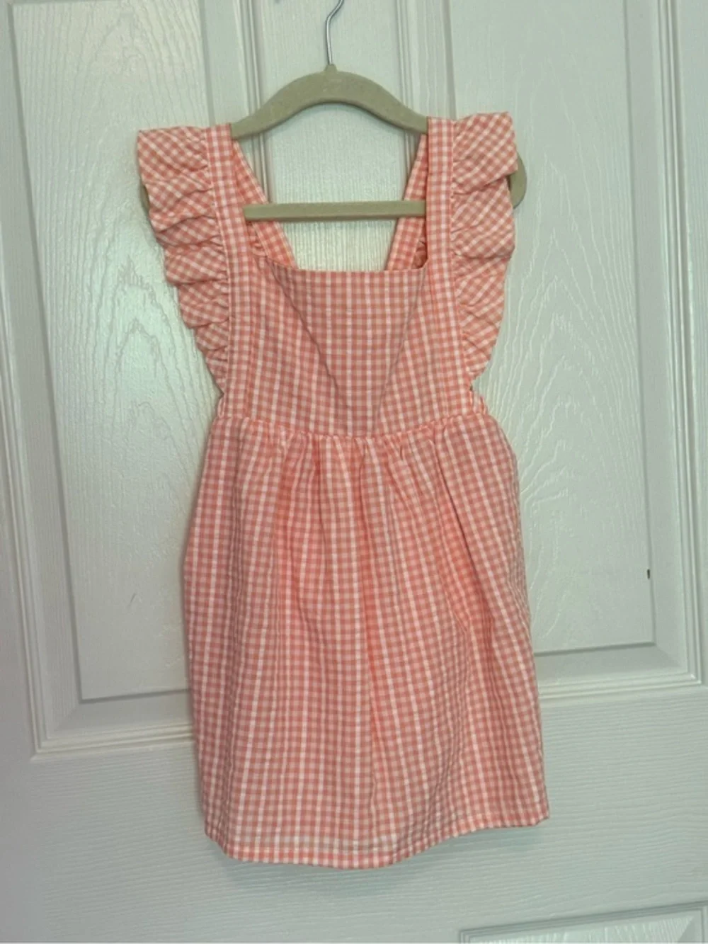 Carter's Coral Gingham Ruffle Strap Dress 24 Months